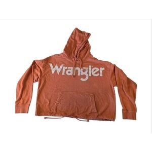 Wrangler Western Women's Retro Logo Pullover Hoddie in Rust Size Medium Used